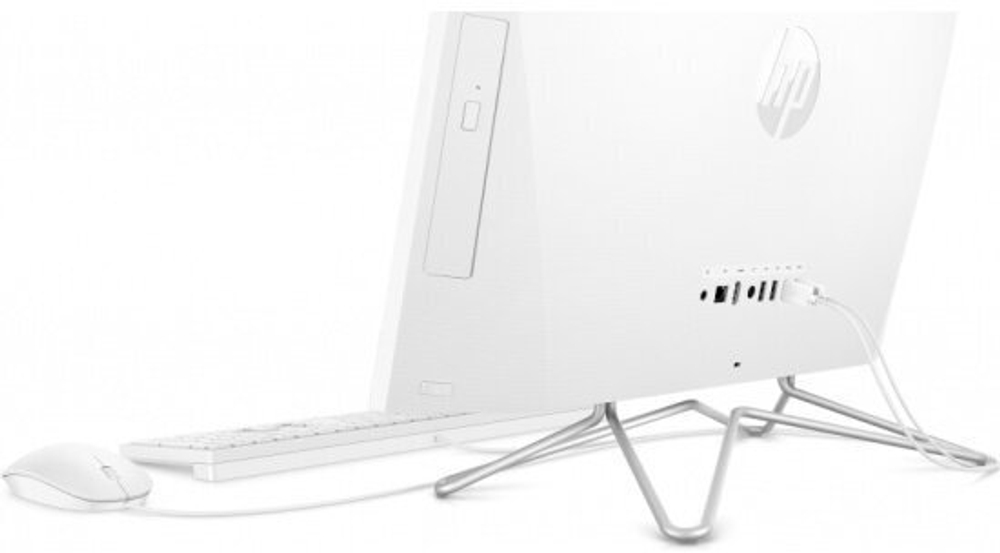 Моноблок HP 24-df0033ur. Конфигурация: Intel Pentium Silver J5040 2 ГГц/4 ГБ/256 ГБ SSD/Intel UHD Graphics 605/Windows 10 Домашняя/23.8"/1920х1080 пикс.
