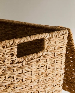 ZARA HOME КОРЗИНА ДЛЯ БЕЛЬЯ С КРЫШКОЙ, КОРИЧНЕВЫЙ