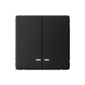 Выключатель 2-кл. ArtGallery (сх. 5а) 10AX с подсветкой быстрозажим. клем. механизм карбон SE GAL001053S