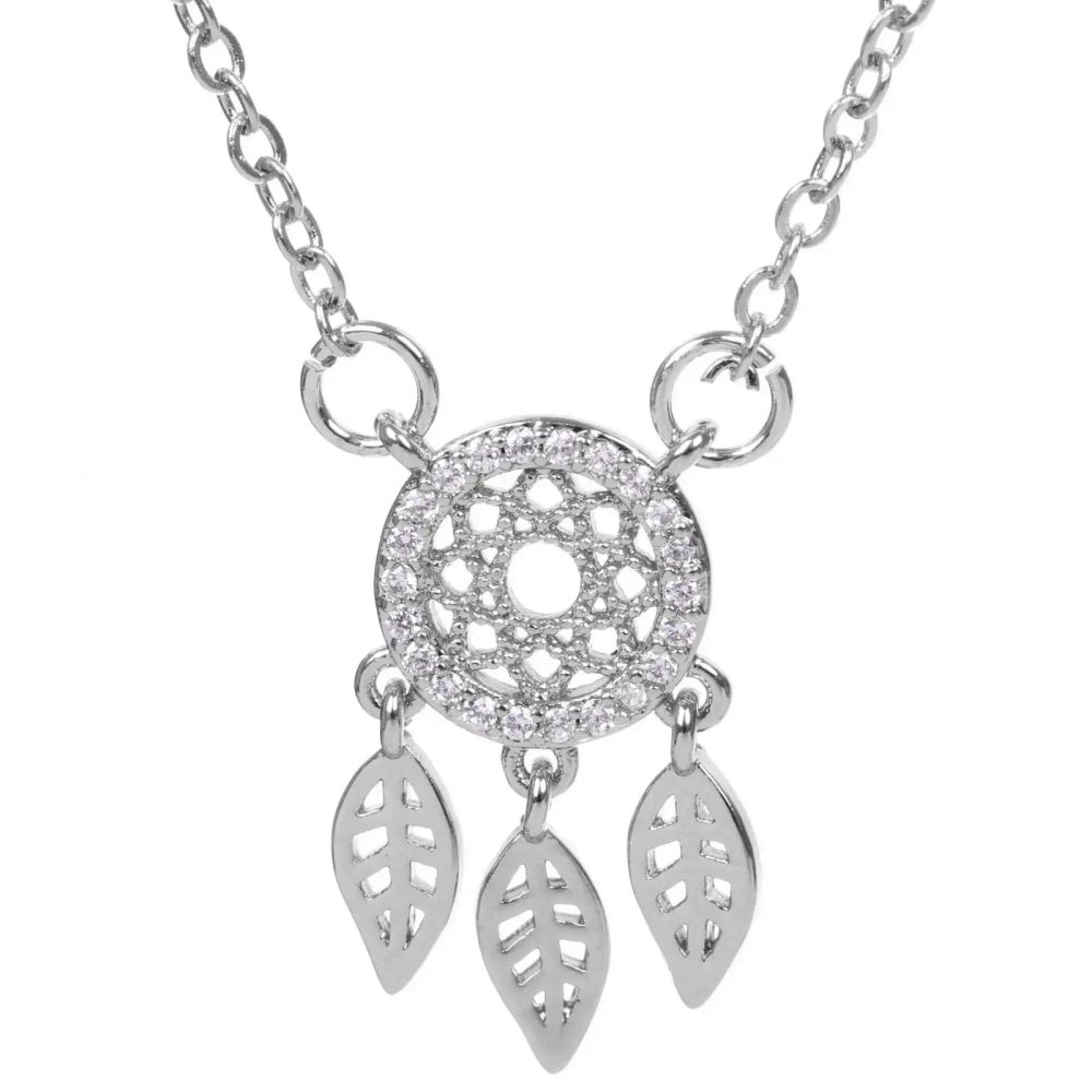 Подвеска из гиппоалергенного сплава со стразами «ЛОВЕЦ СНОВ», цвет серебро и золото, d-20см/1,8см