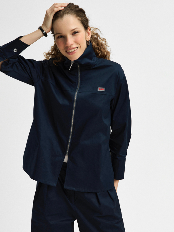 Рубашка медицинская женская Юми, нэви хлопок