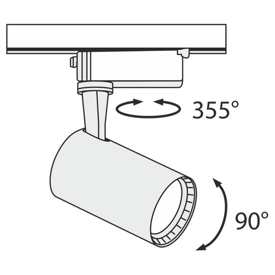 Трековый светильник Technical TR003-1-6W3K-B