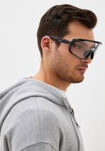 Спортивные очки с диоптриями HILX Samurai / Matt Solid Black / Black Polarized Lens + Clear Lens