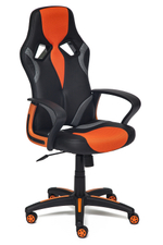 Runner Кресло офисное (черный/оранжевый кожзам/ткань)