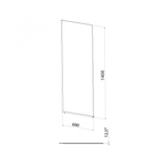 Душевая штора DIONRIA (140х60) стекло прозрачное, профиль хром