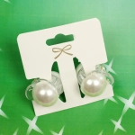 Заколки - крабы для волос 2шт на блистере «MONAKO», цвет белый, 2,5см