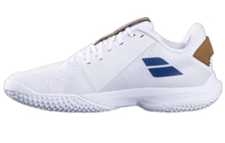Мужские кроссовки теннисные Babolat Jet Tere 2 Wimbledon Sand Grass - белый/синий темно-синий