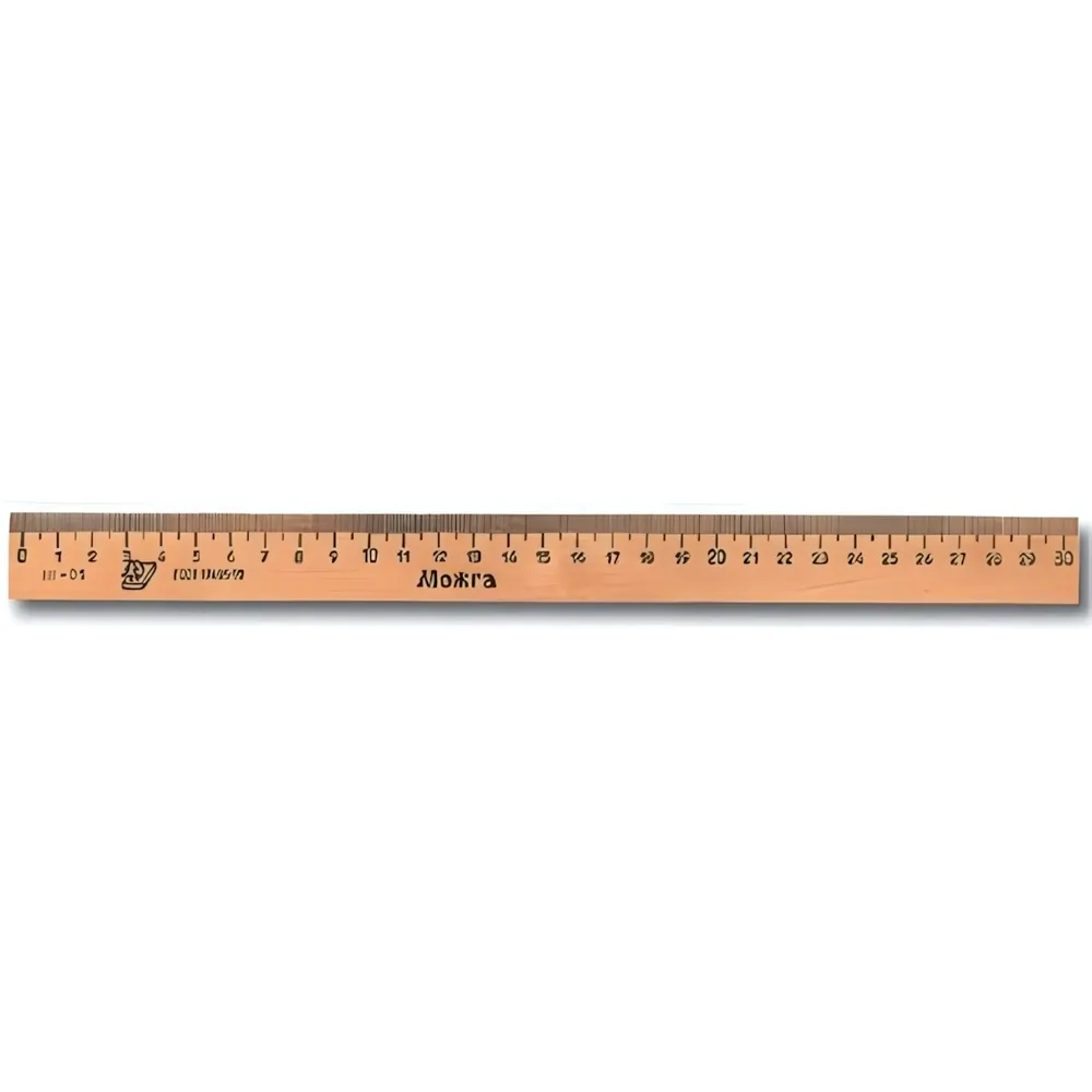 Линейка деревянная 30см ЛП-300 (1/50)