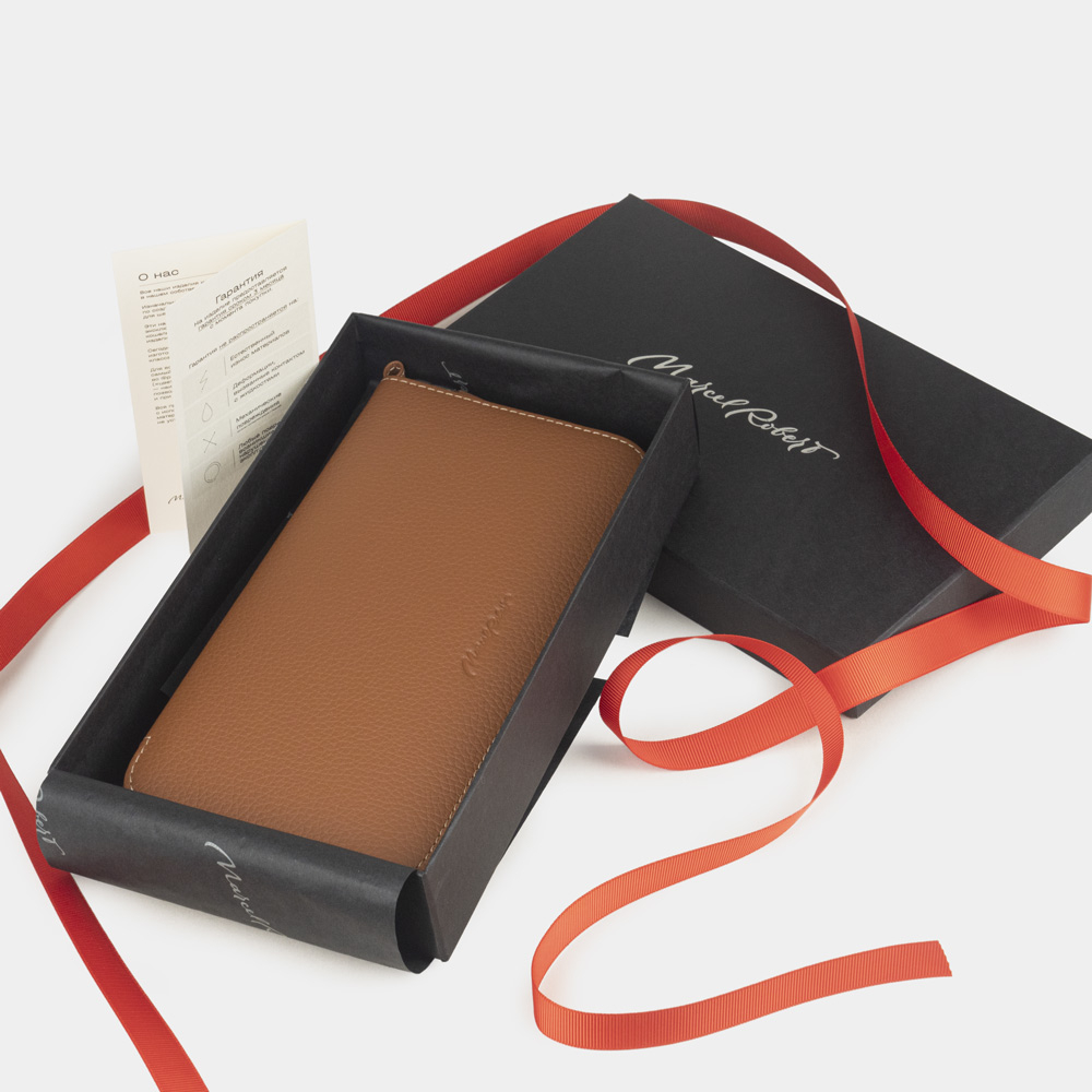 Кожаный кошелек, теленок черного цвета