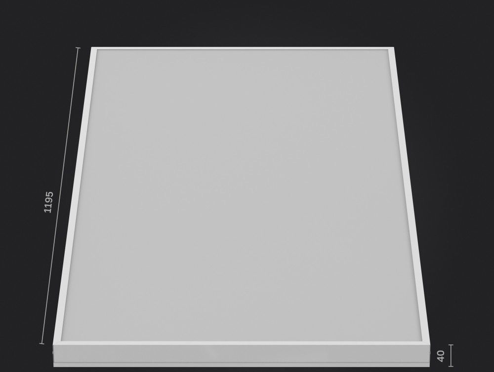 Светильник LED ДВО 105Вт 6500К 13500Лм IP54 призма 1195х595х40мм DARKLUM