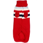 Кофта - свитер для мелких пород собак и кошек «BRO Style», полосочки, цвет красный, р L
