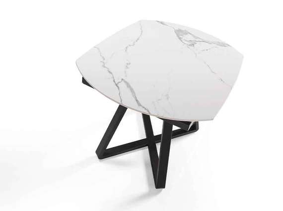 Обеденный стол D2055BB /1096 из керамики и черной стали