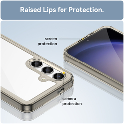 Усиленный чехол c мягкими боковыми рамками серого цвета для Samsung Galaxy S24