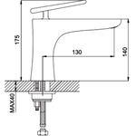 Смеситель для раковины FAOP БЕЛЫЙ A1003-8
