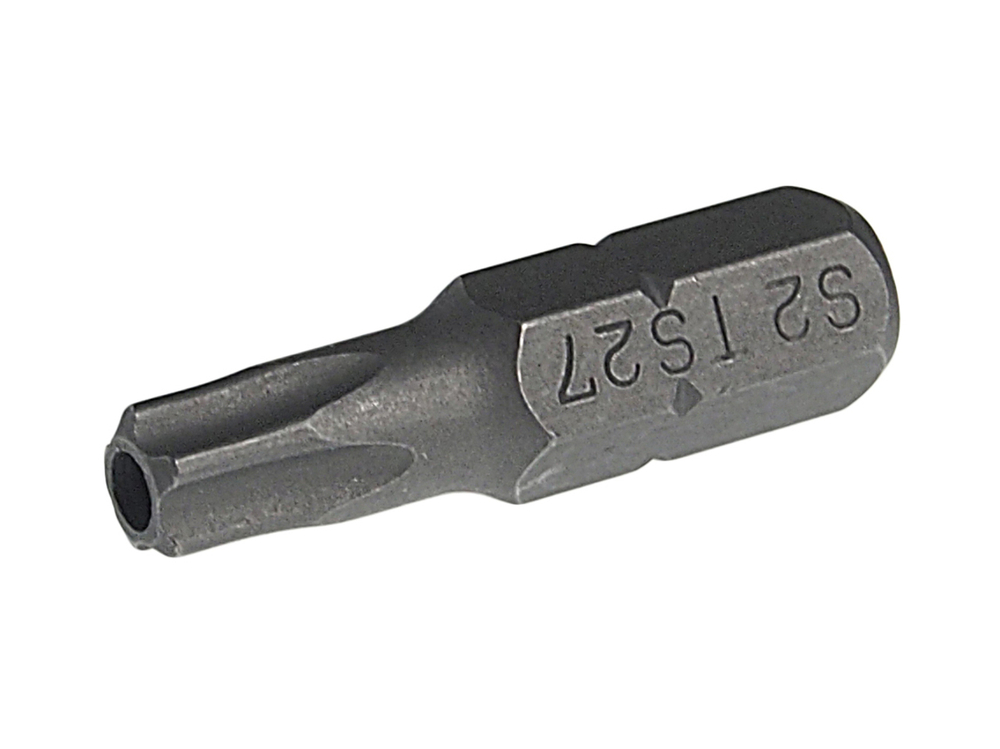Бита TORX TS27Hх25мм 1/4" 5-ти гранная с отверстием JTC