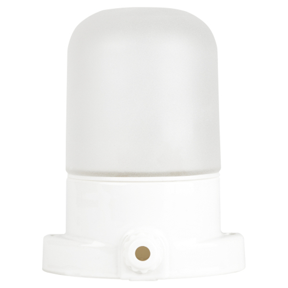 Светильник ЭРА НББ 02-60-001 для бани и сауны керамика/стекло прямой IP54 E27 max 60Вт белый НПБ400