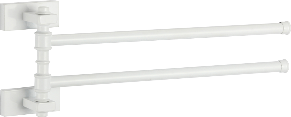 88012-F П/держатель поворот. 2-ной (БЕЛЫЙ) GANZER (10/1шт)