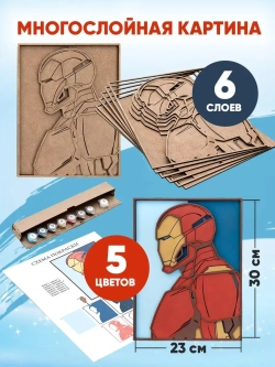 3D Картина по номерам Железный человек