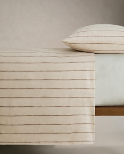 Пододеяльник Zara Home, лён 55%, хлопок 45%, в полоску, 6196/088