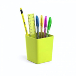 Набор настольный пластиковый Base, Neon Solid, желтый (Erich Krause)