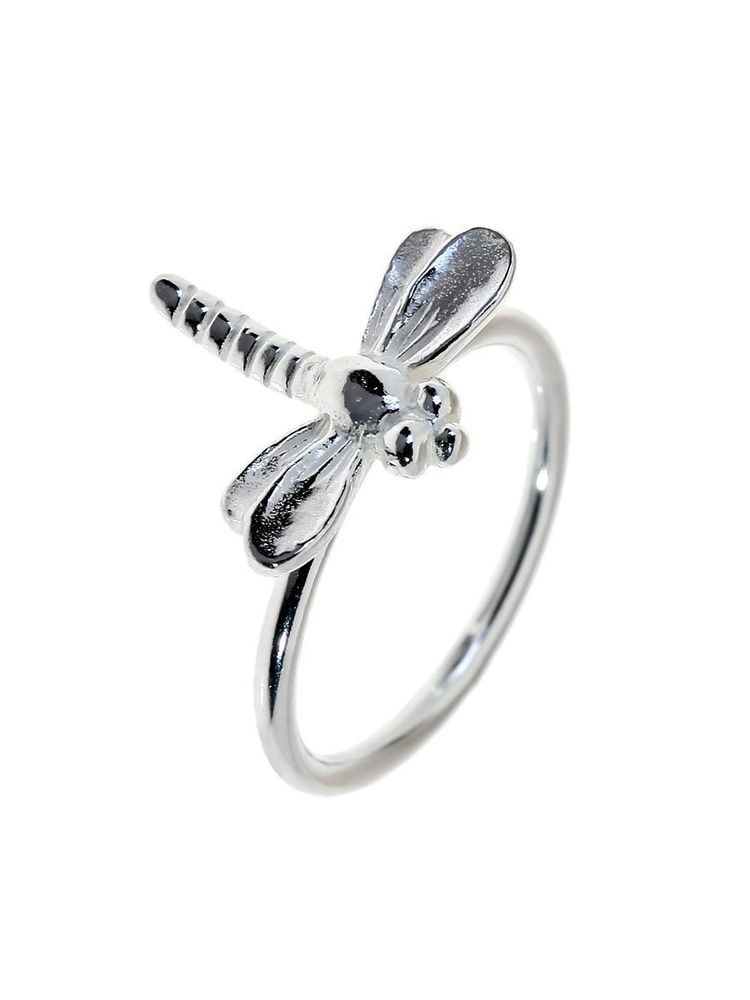 &quot;Стрекоза&quot; кольцо в серебряном покрытии из коллекции &quot;Бабочки&quot; от Jenavi