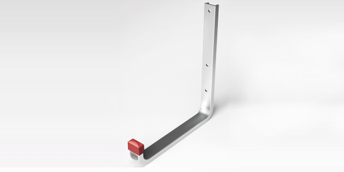 Крюк настенный алюминиевый 80*120 нагрузка до 30кг КН 01.10.01л