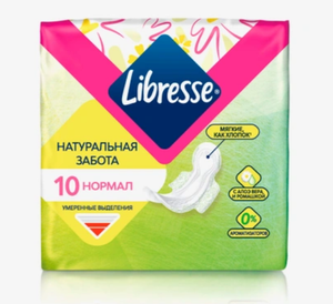 ПРОКЛАДКИ LIBRESSE NATURAL CARE ULTRA NORMAL 10ШТ