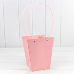 Пакет подарочный 20х17х12 Ваза для цветов (Розовый)