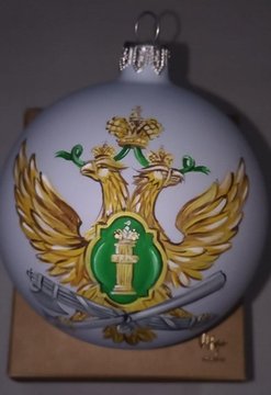 Ёлочный шар - Двухглавый орел, 10 см