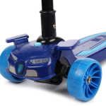 Самокат 3-х колесный, свет, звук, 03Д (синий)