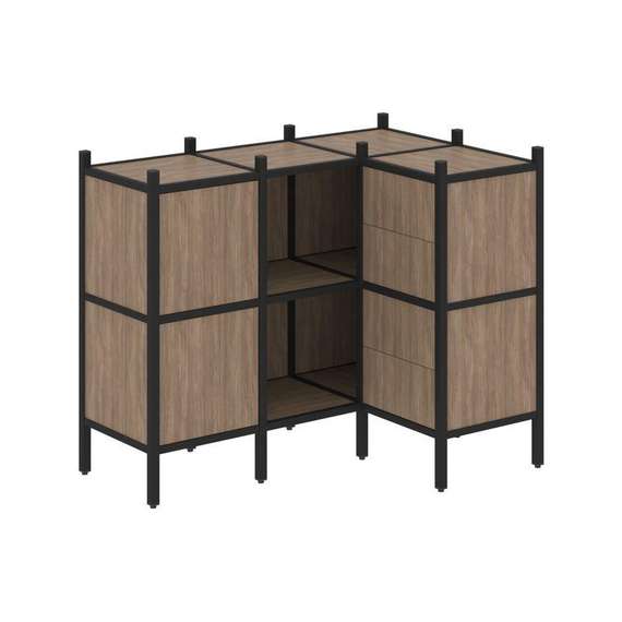 Лофт Угловой внутренний стеллаж VR.L-28  1278*862*1047