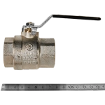 Кран шаровой полнопроходной STOUT - 1"1/4 (ВР/ВР, PN40, Tmax 150°C, ручка-рычаг черная)