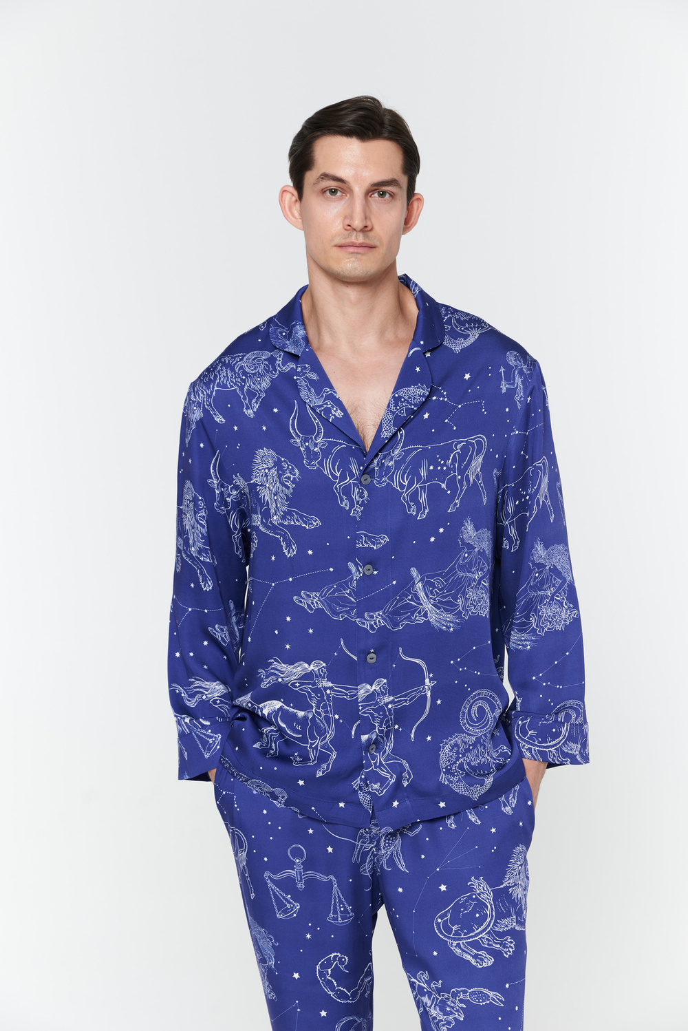 Пижамный костюм из вискозы мужской