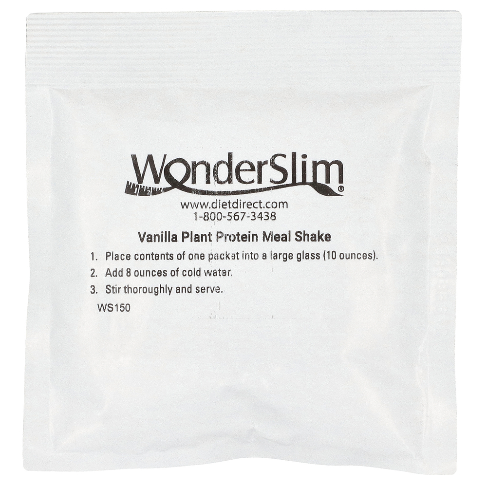 WonderSlim, коктейль из растительных протеинов, со вкусом ванили, 7 пакетиков по 27 г (0,94 унции)