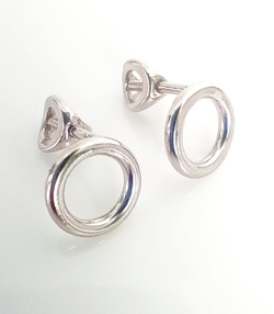 Серьги-пусеты Эстерелла, серебро, проба 925, родирование/Ф