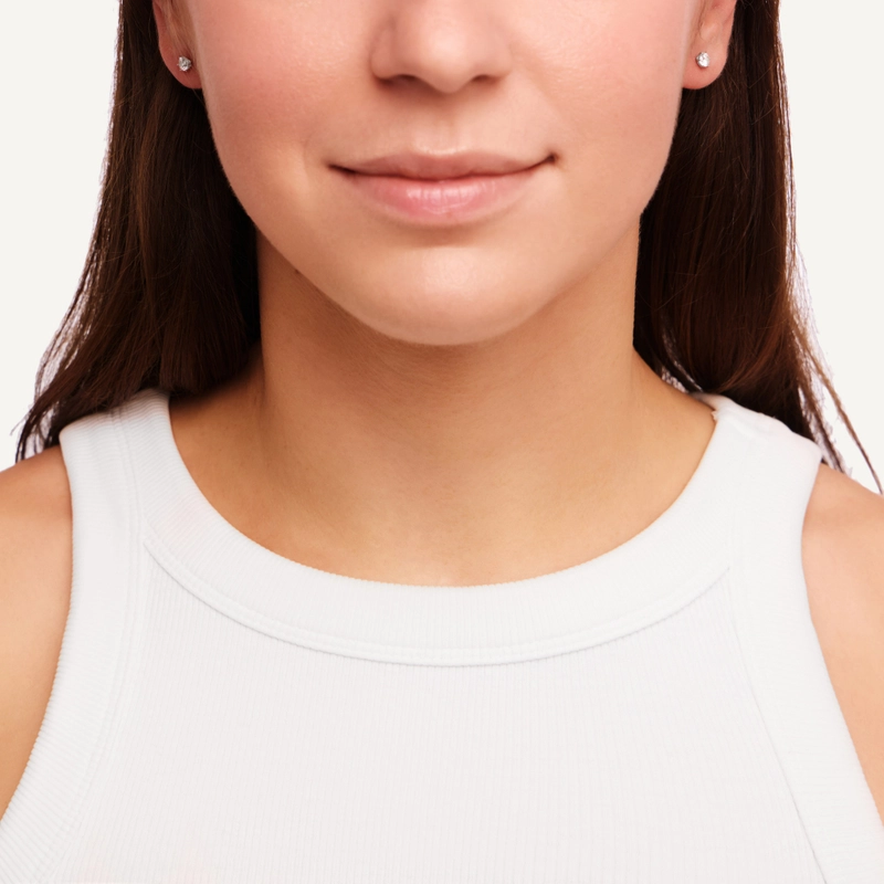 Серьги Классический Круг, Размер 4, Серебро