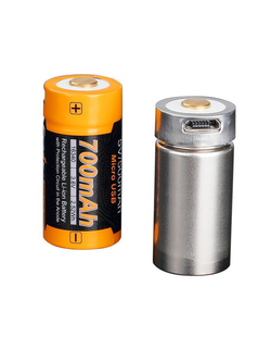 Аккумулятор 16340 Fenix 700 UP mAh Li-ion разъемом для USB, ARB-L16-700UP