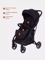 Коляска детская MOWBaby "SMART" MB101 Black (2023)