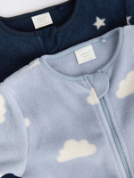 Комбинезон флисовый для малышей Next K79-530, 2 шт., Голубой, Синий