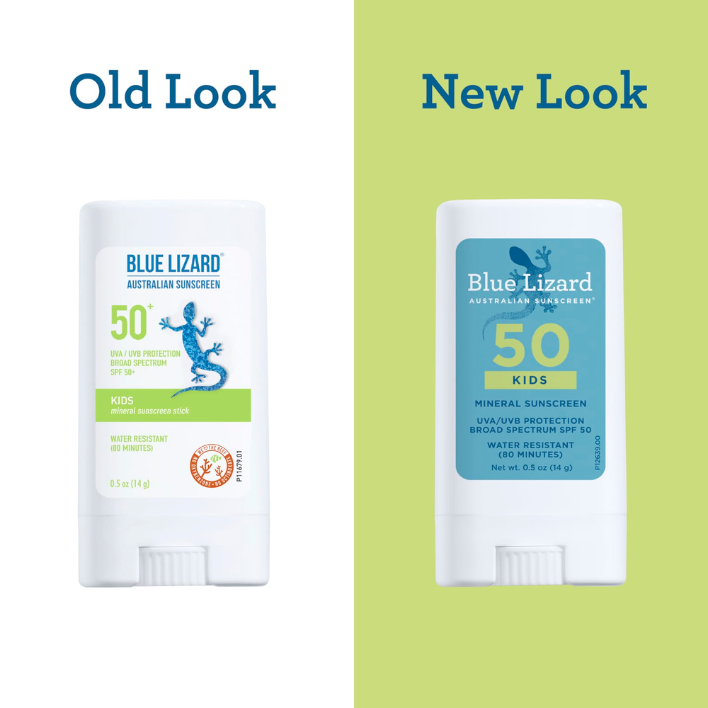 Blue Lizard Australian Sunscreen, Минеральное солнцезащитное средство-стик для детей, SPF 50+, 14 г (0,5 унции)