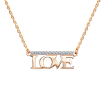 Колье «Любовь» из красного золота с фианитами