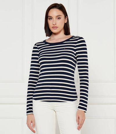 Блузка 5X2 RIB O-NK LS Tommy Hilfiger - темно-синий(WW0WW38869)