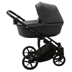 Детская коляска Adamex Amelia 2 в 1 AM246-TIP (Т.СЕР+Т.СЕР.КОЖА)