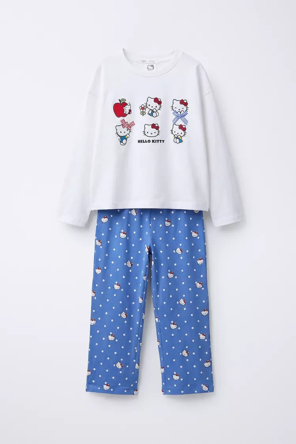 ZARA ПИЖАМА С ПРИНТОМ HELLO KITTY © SANRIO, СИНИЙ