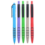 Ручка шариковая, масляная, автоматическая, Piano, синие чернила, цветной корпус, набор 50 шт