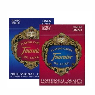 Карты Fournier no 818 g - linen finish red/blue