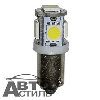 Светодиод 12V T 8   5SMD 5050 WHITE (цок)