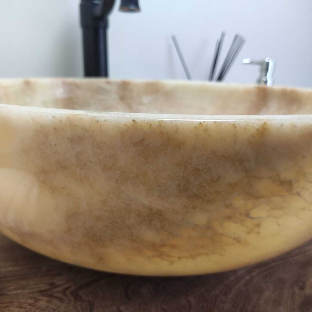 Каменная раковина из оникса Bowl Sunset Medium TinLip BO-00827