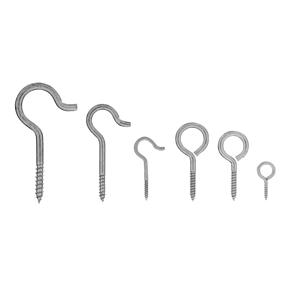 Набор крюков-саморезов 2.5 х 25, 3 х 40.5 х 65.5 х 75, 6 х 45, 6 х 50 мм, 151 предмет Сибртех