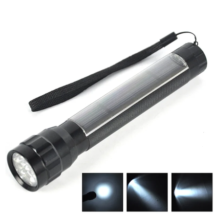 Светодиодный аккумуляторный фонарик на солнечной батарее 7LED